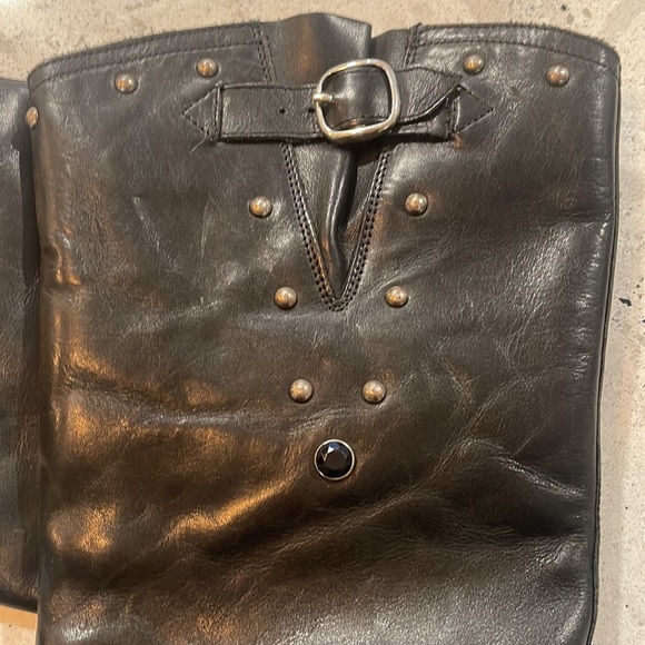 GOLDEN GOOSE VINTAGE KATE LEATHER MOTO RIDING BOOTS **AUTHENTIC** - Picture 9 of 16